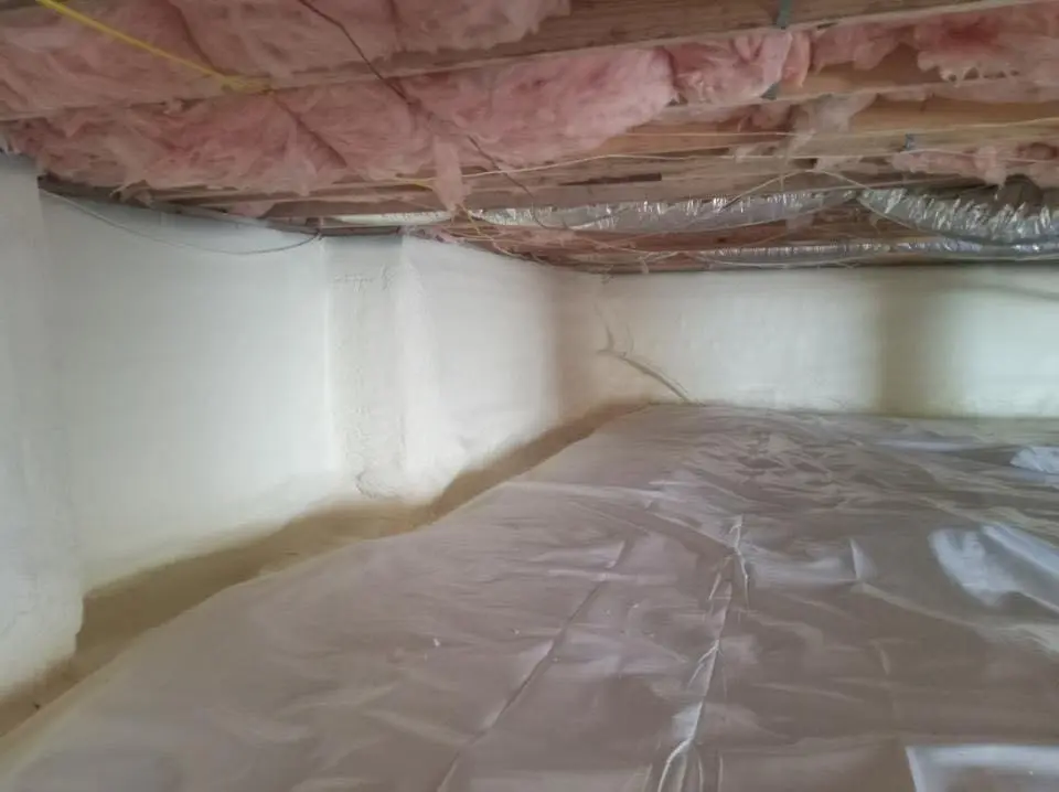 Crawl space encapsulation with closed-cell spray foam for Attic Insulation in Salinas